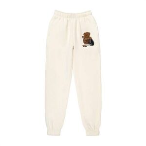 Happy Camp3r Cream Jogger Pants with Bear Patch